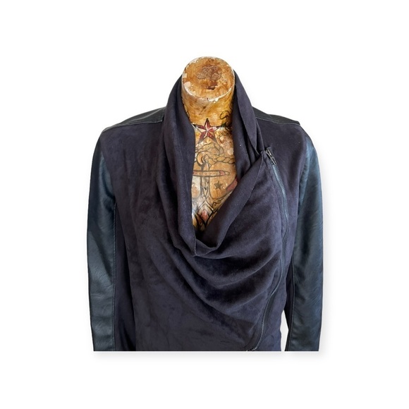 BLANK NYC black jacket small asymmetrical - Picture 2 of 7